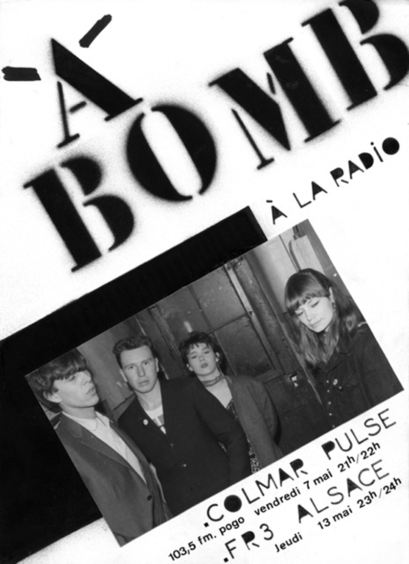 Affiche 'A' Bomb à la radio