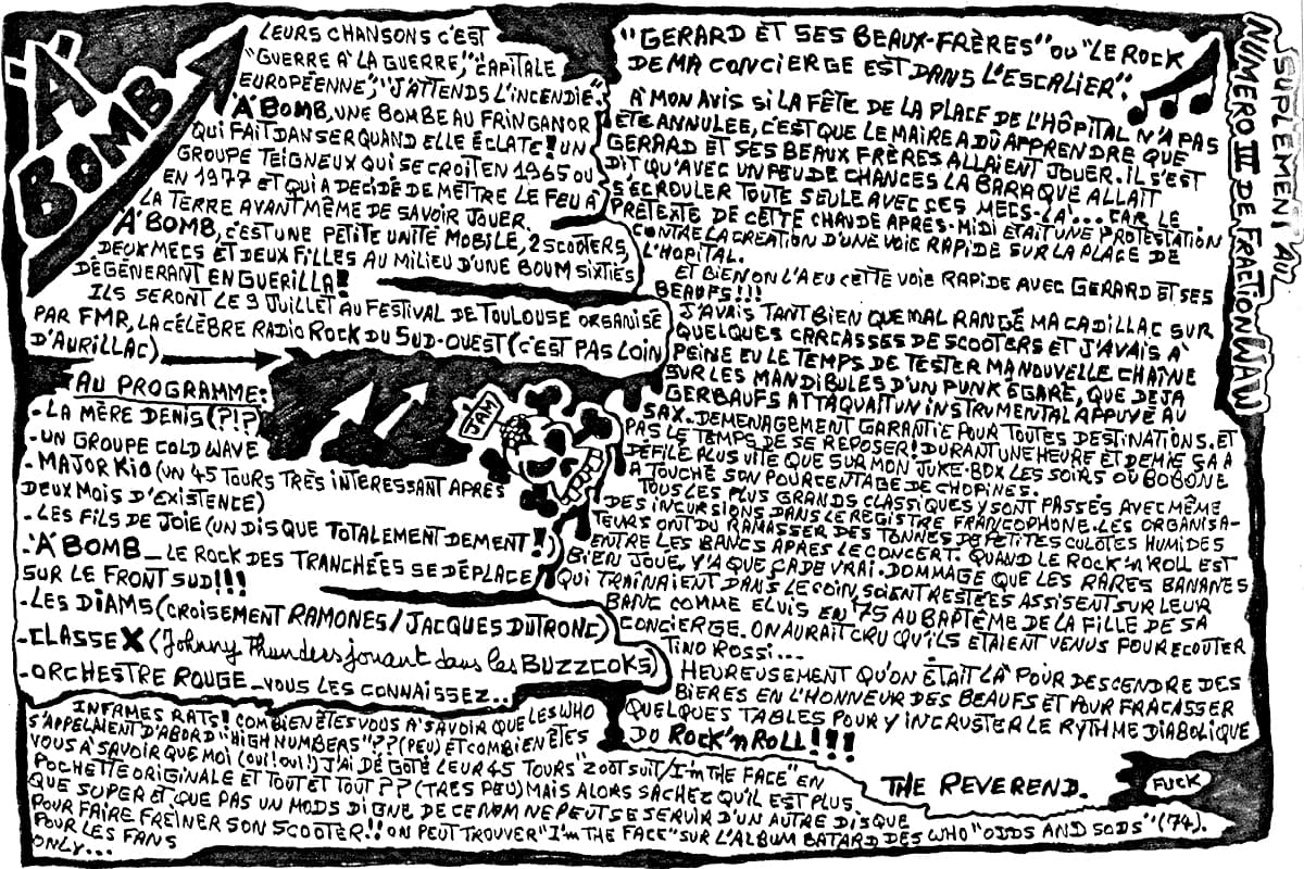 Article paru dans le fanzine Fraction Waw Limited no 5