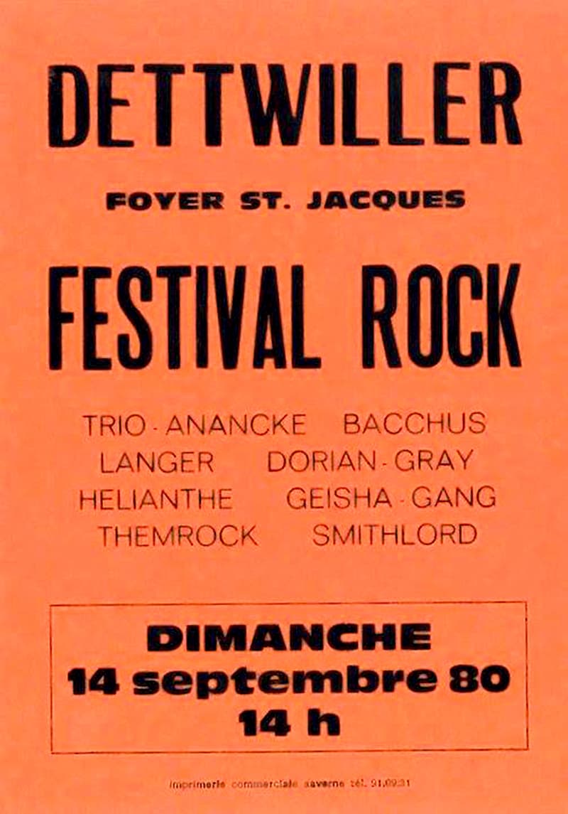Affiche Festival rock à Dettwiller