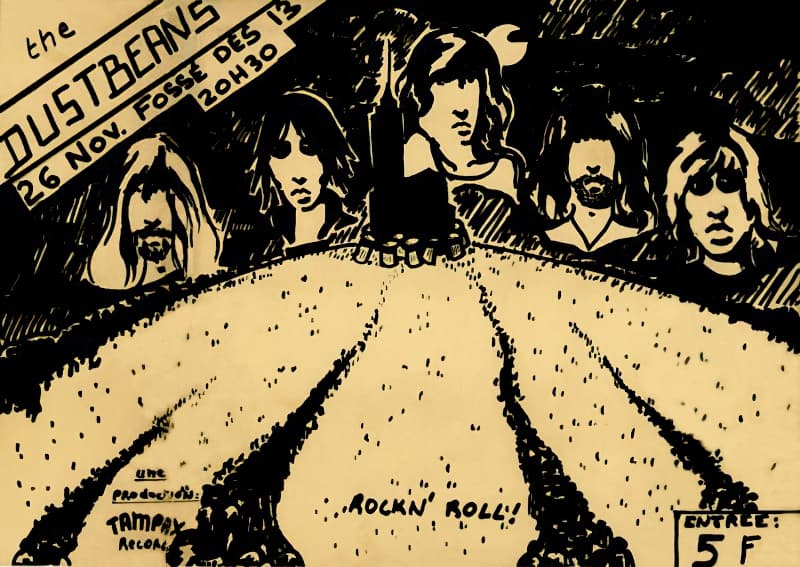 L'affiche du concert au Fossé-des-Treize le 26 novembre 1977