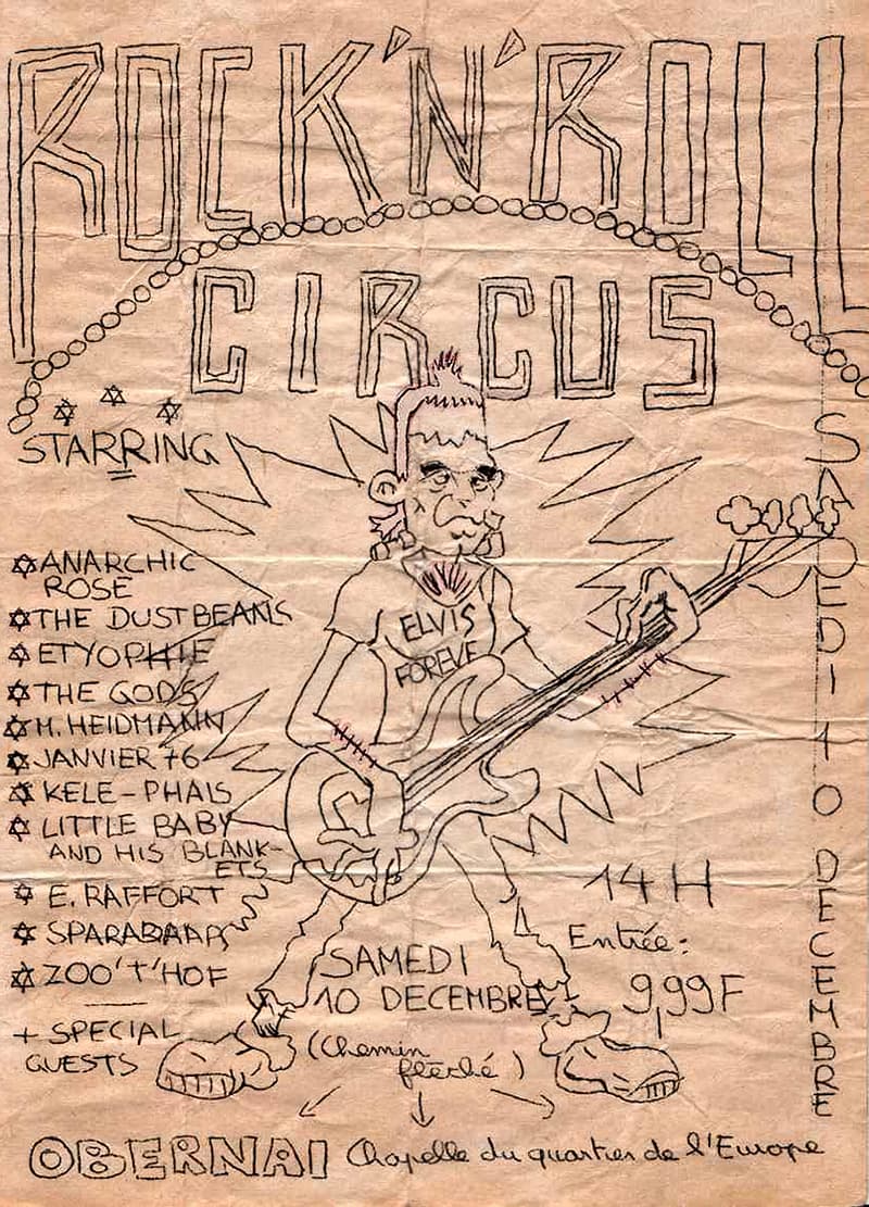 Le tract du festival Rock'n'Roll Circus