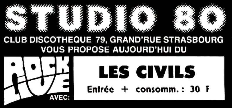 Annonce du concert des Civils parue dans les Dernières Nouvelles d'Alsace