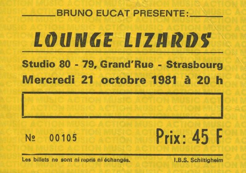 Ticket de concert Lounge Lizards au Studio 80