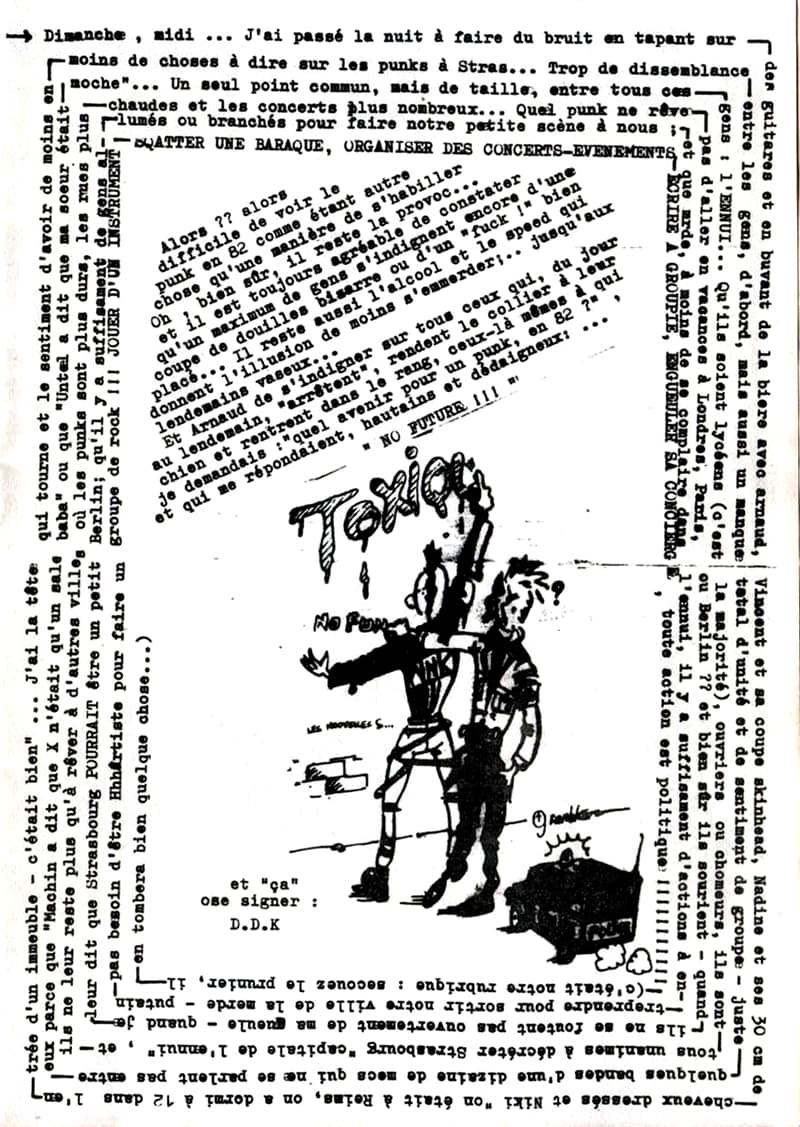 Extrait du fanzine Groupie n°3 (juin 1982)